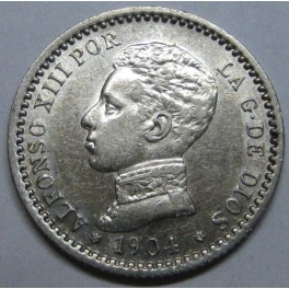 1904 - 0 - 4 - 50 CENTIMOS -ALFONSO XIII -ESPA&Ntilde;A -SMV