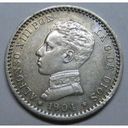 1904 - 0 - 4 - 50 CENTIMOS -ALFONSO XIII -ESPA&Ntilde;A -SMV