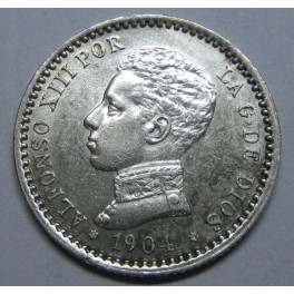 1904 - 0 - 4 - 50 CENTIMOS -ALFONSO XIII -ESPA&Ntilde;A -SMV