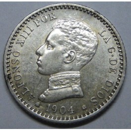 1904 - 0 - 4 - 50 CENTIMOS -ALFONSO XIII -ESPA&Ntilde;A -SMV