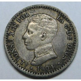 1904 - 1 - 0 - 50 CENTIMOS -ALFONSO XIII -ESPA&Ntilde;A -PCV