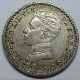 1904 - 1 - 0 - 50 CENTIMOS -ALFONSO XIII -ESPA&Ntilde;A -PCV