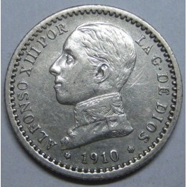 1910- XI - 0 - 50 CENTIMOS -ALFONSO XIII -ESPA&Ntilde;A -PCV