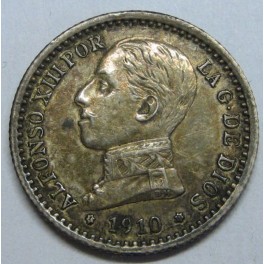 1910- XI - 0 - 50 CENTIMOS -ALFONSO XIII -ESPA&Ntilde;A -PCV