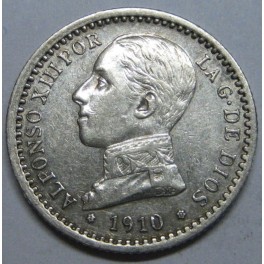 1910- 1 - 0 - 50 CENTIMOS -ALFONSO XIII -ESPA&Ntilde;A -PCV
