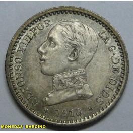 1910- 1 - 0 - 50 CENTIMOS -ALFONSO XIII -ESPA&Ntilde;A -PCV