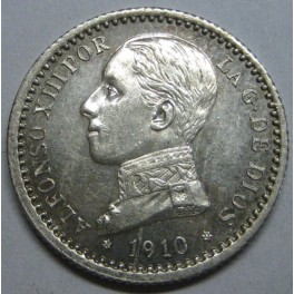 1910- 1 - 0 - 50 CENTIMOS -ALFONSO XIII -ESPA&Ntilde;A -PCV