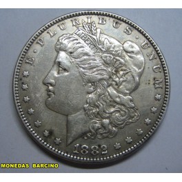 1882-FILADELFIA - USA-MORGAN- DOLLAR -PLATA