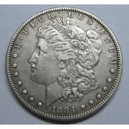 1884-FILADELFIA- USA-MORGAN- DOLLAR -PLATA