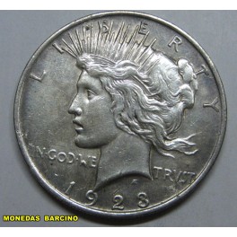1923- FILADELFIA -USA - PAZ - DOLLAR - PLATA