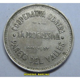 1937-LA PROGRESIVA - 1 PESETA - PARETS VALLES
