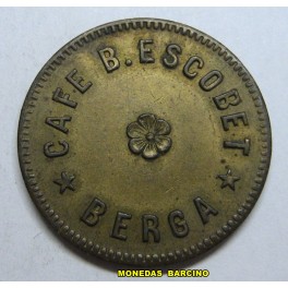 CAFE B. ESCOBET - 1 PESETA - BERGA