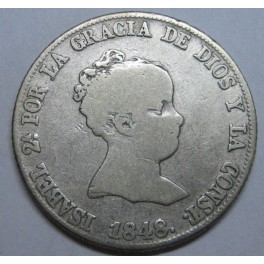 1848 - MADRID - 4 REALES - ISABEL II - PLATA