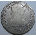 1789 - MEXICO - 2  REALES - CARLOS IV - PLATA