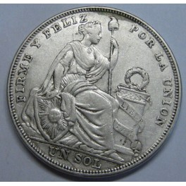 1924 - PERU - UN SOL - LIMA - PLATA - LA UNION
