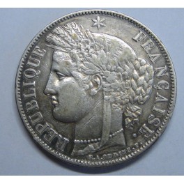 1851-CERES LIBERTE - 5 FRANC - FRANCIA - PLATA