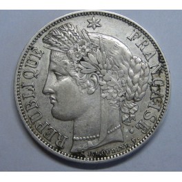 1851-CERES LIBERTE - 5 FRANC - FRANCIA - PLATA