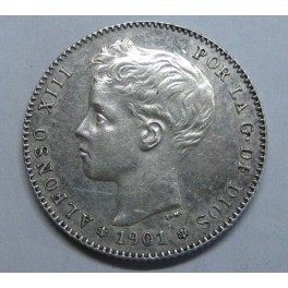 1901- ALFONSO XIII -1 PESETA- MADRID - PLATA