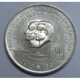 1974- AVIACION - 200 SOLES - PERU - PLATA