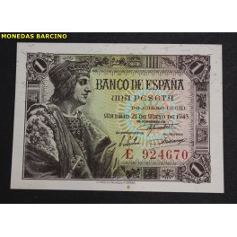 1943- FERNANDO - SERIE E - 1 PESETA - MADRID