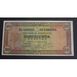 1938- BURGOS -SERIE B- 50 PESETAS - BILLETE