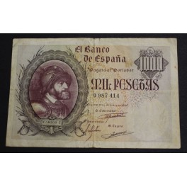 1940- CARLOS I - SIN SERIE -1000 PESETAS - MADRID