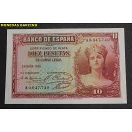1935- MUJER - SERIE A - 10 PESETAS -BANCO ESPA&Ntilde;A