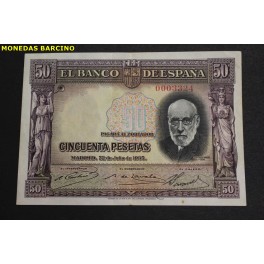 1935- RAMON Y CAJAL -SIN SERIE- 50 PESETAS-MADRID