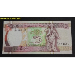 1994- MALTA - 2 LIRE - EMANUEL ELLUL- BILLETE 