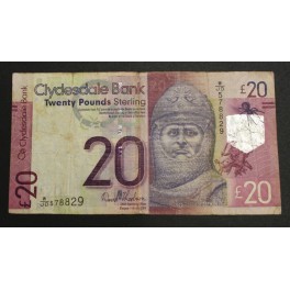 2009- ESCOCIA - 20 POUNDS - ROBERT BRUCE - BILLETE