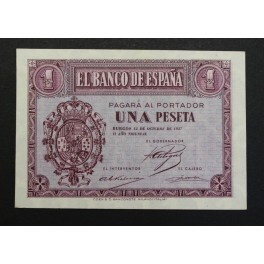 1937- 12 OCTUBRE - SERIE A - 1 PESETA - BURGOS 