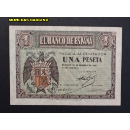 1938- 28 FEBRERO -SERIE F - 1 PESETA - BURGOS