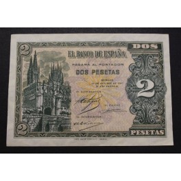 1937- 12 OCTUBRE -SERIE A - 2 PESETAS - BURGOS