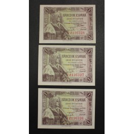 1945- ISABEL-SERIE I- 1 PESETA- MADRID-3 BILLETE