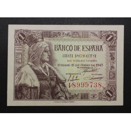 1945- ISABEL -SERIE I- 1 PESETA- MADRID- BILLETE