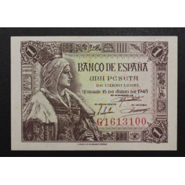 1945- ISABEL -SERIE G- 1 PESETA- MADRID- BILLETE