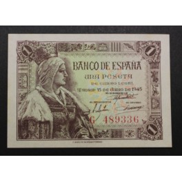1945- ISABEL -SERIE G- 1 PESETA- MADRID- BILLETE