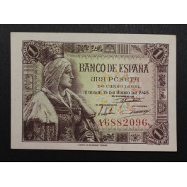 1945- ISABEL -SERIE A- 1 PESETA- MADRID- BILLETE