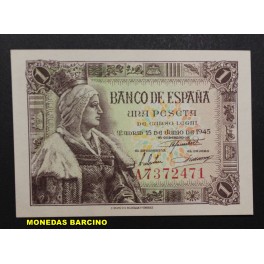 1945- ISABEL -SERIE A- 1 PESETA- MADRID- BILLETE