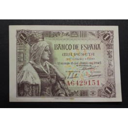 1945- ISABEL -SERIE A- 1 PESETA- MADRID- BILLETE