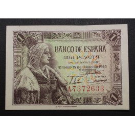 1945- ISABEL -SERIE A- 1 PESETA- MADRID- BILLETE