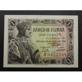 1943- FERNANDO - SERIE F - 1 PESETA - MADRID