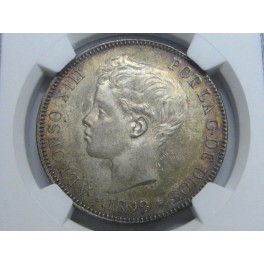 1899 - SGV - MS 61 - ALFONSO XIII - 5 PESETAS