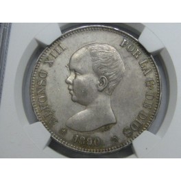 1890 - PGM - AU 55 - ALFONSO XIII - 5 PESETAS