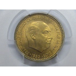 1953 * 54 - MS65 - 1 PESETA - ESTADO ESPA&Ntilde;OL