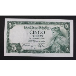 1954- ALFONSO X -  SERIE A -5 PESETAS -MADRID