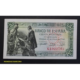 1945- CAPITULACIONES - SERIE G - 5 PESETAS