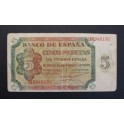 1938- BURGOS - SERIE H -5 PESETAS -BANCO ESPA&Ntilde;A