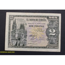 1938- 30 ABRIL - SERIE C - 2 PESETAS - BURGOS