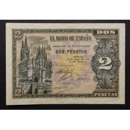 1938- 30 ABRIL - SERIE F - 2 PESETAS - BURGOS